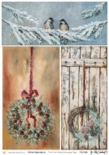 Winter Decorations (A3) Posh Chalk Deluxe Decoupage by Chris Leloudis